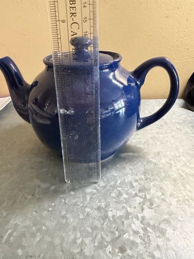 Navy Blue Teapot