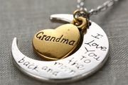"I Love You To The Moon And Back - Grandma" Pendant