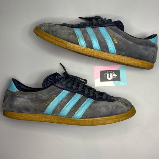 Rare Retro Adidas London Navy Fleece