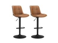 main image for ad Set of 2 Bar stools with Backrest high quality PU leather