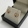 10ct Yellow Gold Claddagh Stud Earrings Image 3