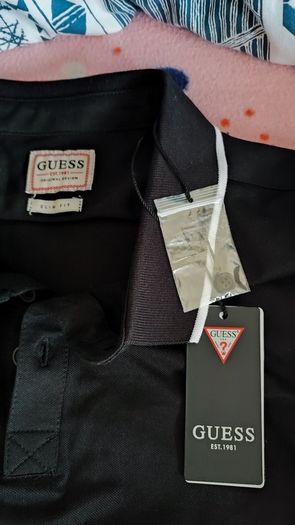 guess men shirt large black