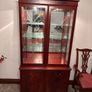 Mahogany Display Cabinet with Glass Shelves & Internal Lighting Image 3