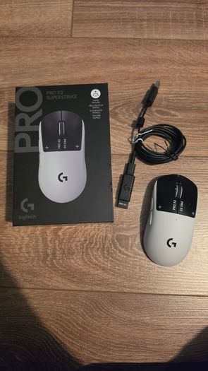 Logitech G PRO X2 SUPERSTRIKE Wireless Gaming Mouse (Custom Corepad Skatez CTRL pre-installed) - White