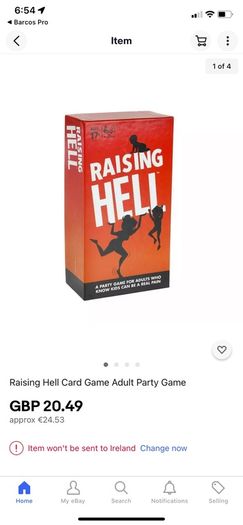 Brand New Sealed Raising Hell Adult Game