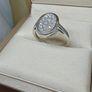 Diamond Oval Cluster Ring Image 4