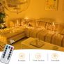 Lights Fairy Lights, 15M/49ft 150 LED String Lights Outdoor/Indoor Decorations, 8 Modes Remote Control, USB Plug in Powered Pure Copper Garden Lights for Xmas, Party - Warm Yellow Image 3