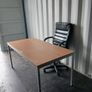 Dining Room Table with 6 leather chairs. Office table and leather office chair. All in good condition. Need gone asap. Image 2