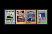 2004 Australia Ocean Liners Advertising (Bon Voyage) Commemorative Stamps Design Set (set of stamps mint never hinged in sealed plastic pack)