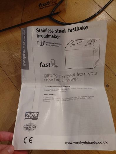 Morphy Richards FastBake Bread Maker