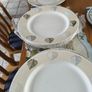 Set of 7 plates by kiln craft Maine b s 6748 dinner plates Maine 30 cm. dimeter made in England c 2000 microwave and dishwasher safe. Image 2