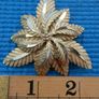 Vintage Modernist Mid Century Gold Tone Abstract Star Brooch Image 8