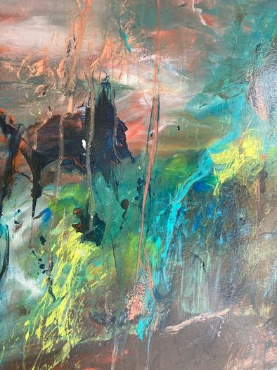 Large Original Abstract Painting Irish abstract art Warm Aesthetic