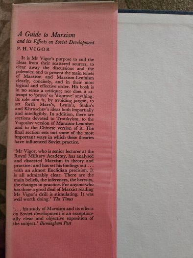 A Guide To Marxism And Its Effects On Soviet Development.  By P. H. Vogor. First Edition Hardback With Dustjacket In Good Condition.  See Photos For Same.