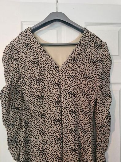 Puff sleeve leopard print dress Size 12