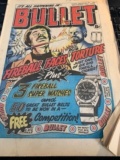 Bullet - UK Comics Issues 95, 108,112, 113,136 Dec 1977- Sept 16th 1978-DC Thompson
