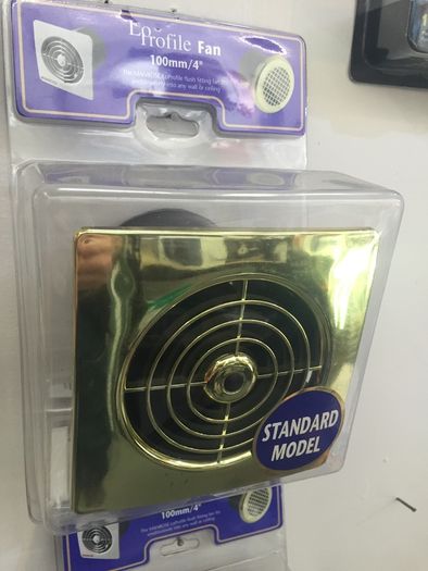 4" Brass Effect Fans Standard