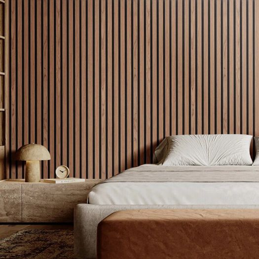 Walnut Wall Panels Acoustic 4pcs (30.6Sq FT)