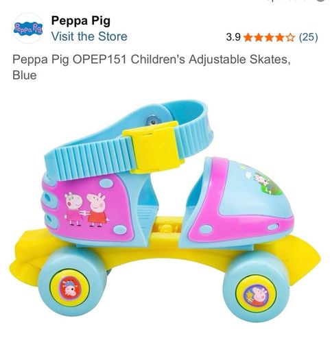 Peppa Pig Adjustable Roller Skates - Size EU 24-29