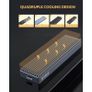 ORICO M.2 SSD Enclosure for Sata and NGFF and NVMe M.2 Storage Devices Aluminum USB 3.1 Gen 2 Type-C 5Gbps Image 3