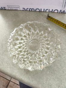 Vintage Crystal Ashtray Trinket Bowl Candy Dish