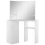 Corner Dressing Table Cosmetic Table Make-up Table White Image 3