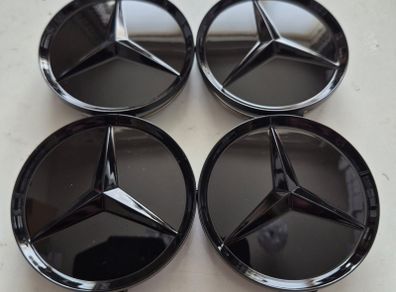 Mercedes Gloss Balck caps - FREE POST