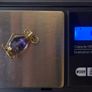 Vintage 9ct Gold Purple Crystal Lantern Charm / Pendant - 5 grams Image 4