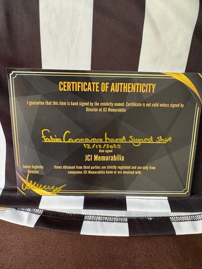 Cannavaro signed Juventus jersey