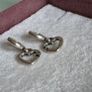 Pandora linked sister hearts split dangle charm. Very good condition hallmarked Image 8