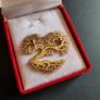 Laser Cut Tree of Life Brooch with intricate branches design Heart Shape Tree Pin Badge Woodlands Jewellery Gold Tone Image 6