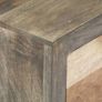 Side Cabinet Grey 75x30x60 cm Solid Mango Wood Image 2