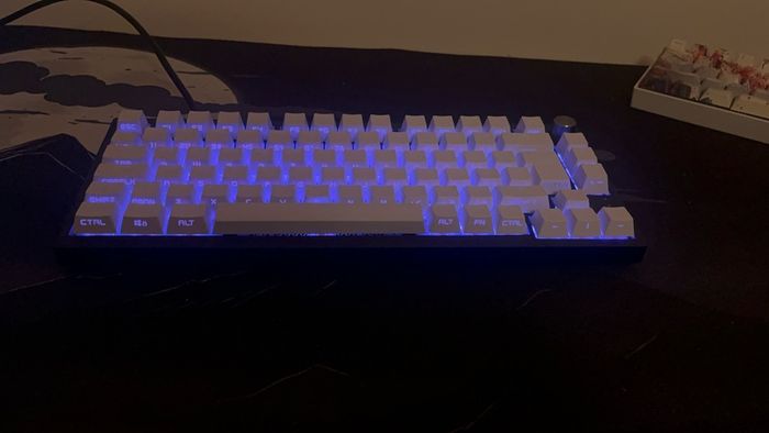 Hand-built custom mechanical keyboard designed for both clean aesthetics and smooth typing feel