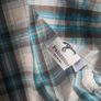 White blue grey checked boy s shirt 110 cm Image 2