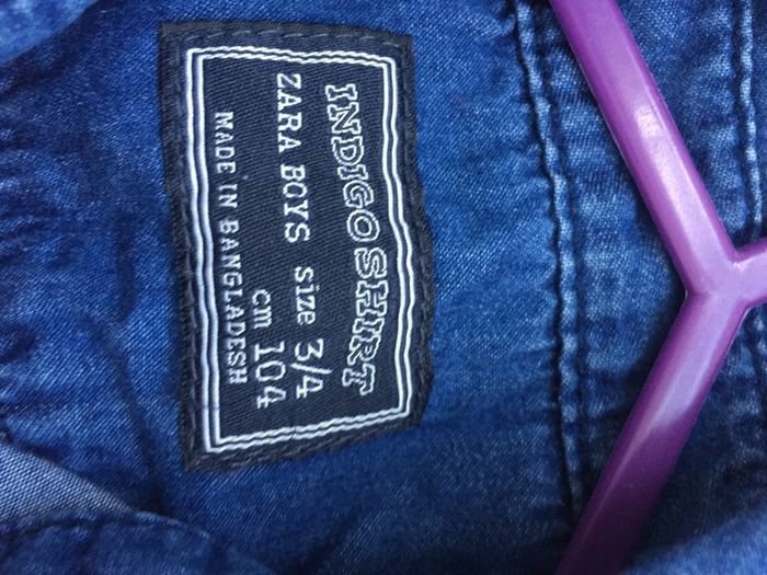 ZARA Denim shirt and joggers