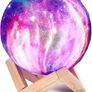3D Lamp,Galaxy Projector Night Light,Moon Lamp,Mood Light,8cm/3.15'' 3D Print LED Moon Light with Touch Control and USB Rechargeable,Dimmable Light (FREE SHIPPING) Image 2