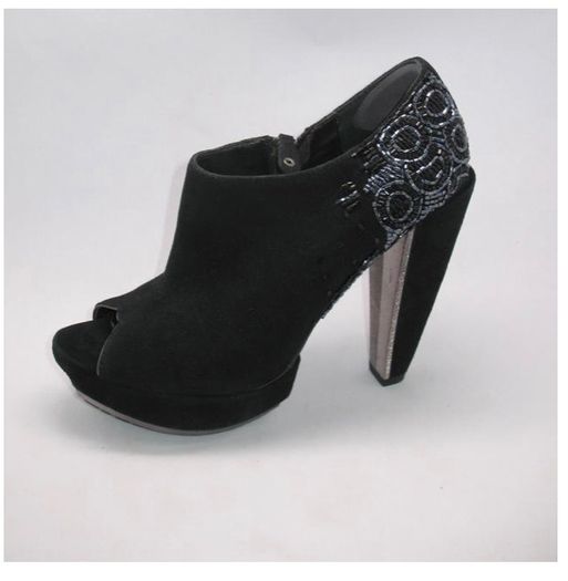 Sam Edelman 'una' black suede peep toe boots