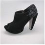 Sam Edelman 'una' black suede peep toe boots Image 2