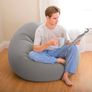 NEW SALE | Beanless Bag Chair Inflating Furniture - Bean Bag - 1.14 m x 1.14 m x 71 cm, Grey Image 4