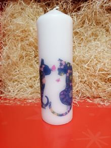 Large brand new unscented decorative pillar candle