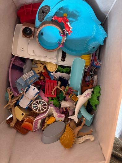 Box of playmobil