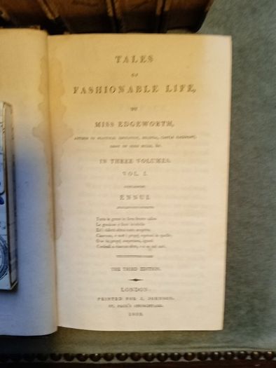 Tales of Fashionable Life by Maria Edgeworth - antique set