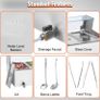 Buffet Food Warmer Stainless Steel 3 Pans with Glass Shield Commercial Countertop Bain Marie 220v Image 3