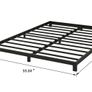 12cm Low King Size Bed frame, Metal Bed 150x200 cm Image 8