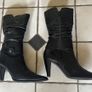 Marco Tozzi  Black leather boots-Softest Leather High Heels Size Uk 6 Eu 39.  Elegant.  In SUPER Condition. Image 4