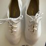 Girls white dancing shoes size 12.5/ 31 Image 2