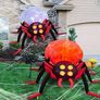SEASONAL SALE 8 FT Giant Halloween Inflatable Spider Outdoor Decoration with Rotating LED Flame Light, Blow up Inflatables Outdoor Holiday Yard Decorations for Garden Lawn Roof Halloween Decor Image 4