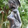 Vintage Sculpture -  Woman Wooden Carving -  Fine Art - Hand Carved Hard Woman Wood Sculpture - height 24,5" Image 8