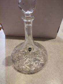 Sterling - Hand Cut - Lead Crystal - Ships Decanter - Hight(26cm)/Diam(20cm)