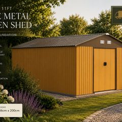 13 x 11ft Metal Shed Large